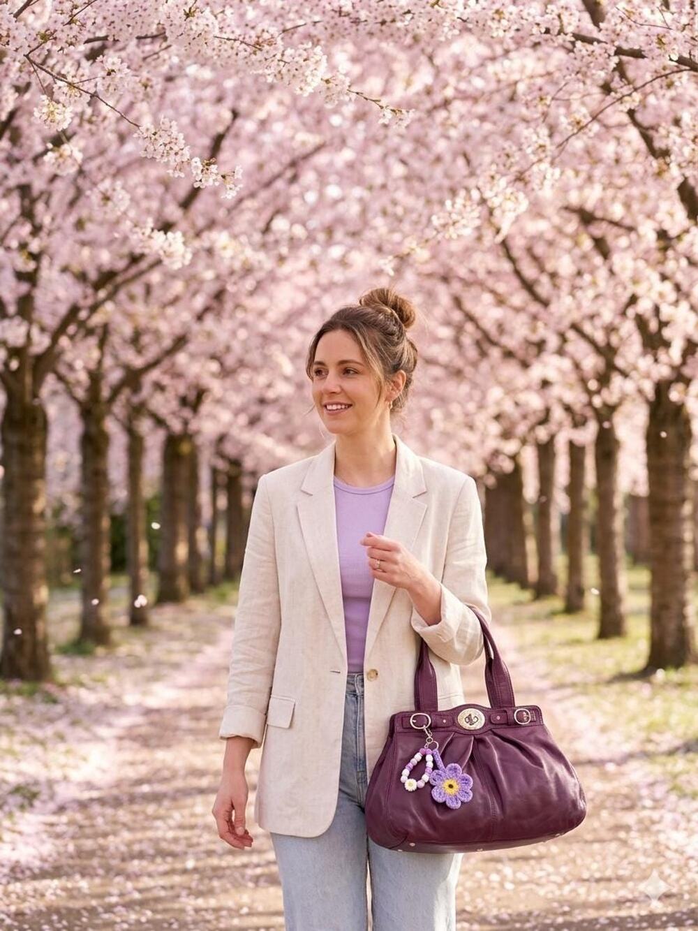 COACH Mia/garnet plum Pleated Leather Carryall Shoulder Bag 13914